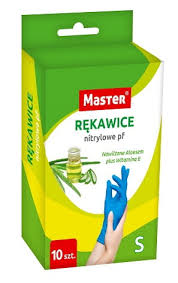 MASTER rękawice nitrylowe/aloes 10szt/S