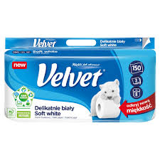 Papier toalet. Velvet  8szt./7 delikatnie biały